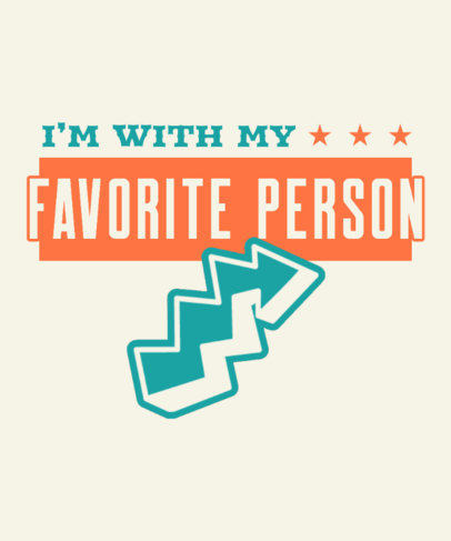 T-Shirt Design Template Featuring an Arrow Graphic and a Cool Typeface