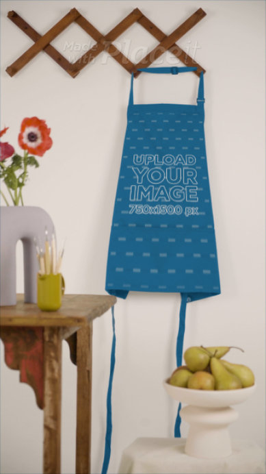 Video of an Apron Hanging at a Pottery Studio
