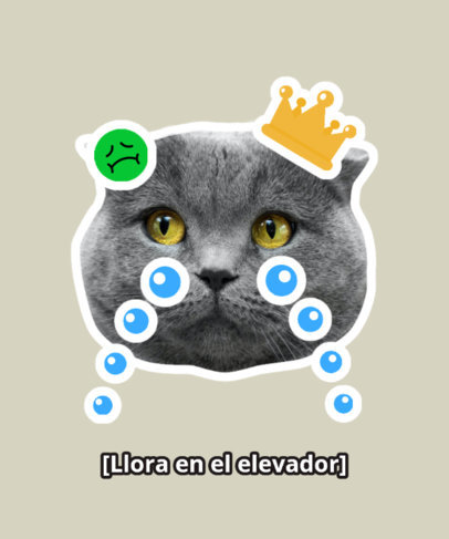 T-Shirt Design Generator Inspired by a Meme of a Crying Cat