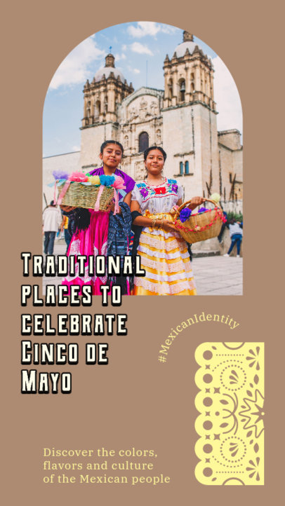 Instagram Story Template With a Cinco de Mayo Theme and Mexican-Styled Graphics