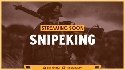 Twitch Screen Design Maker with a COD-Inspired Theme Featuring an Undead Soldier Graphic