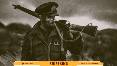 Twitch Overlay Design Maker with COD-Inspired Graphics and a Military Theme