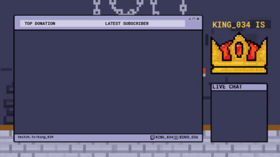 Twitch Overlay Generator Featuring an 8-bit-Style Crown Graphic 4423k 4586