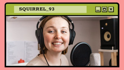 Twitch Webcam Frame Design Creator Featuring a Retro PC-Inspired Tab 4423m 4586