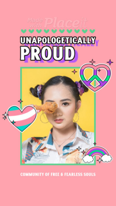 Instagram Story Video Maker for LGBT Pride Month Featuring Fun Animated Stickers