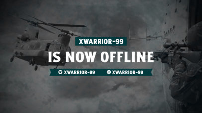 Simple Twitch Offline Banner Template for COD-Themed Channels