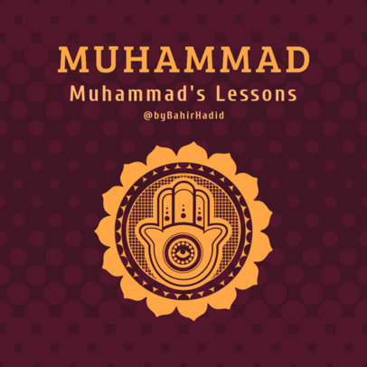 Podcast Cover Maker for a Muslim Show to Talk About an Islamic Prophet 5088 