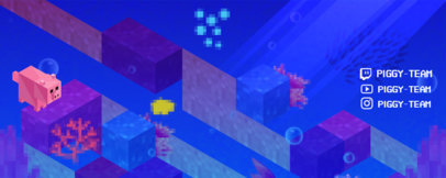 Twitch Profile Banner Creator Featuring a Minecraft-Inspired Submarine World