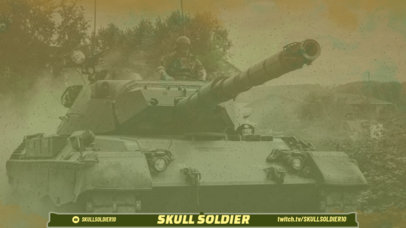 Twitch Overlay Design Template for Call of Duty-Inspired Channels Featuring a War Theme
