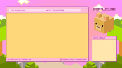 Twitch Overlay Creator with a Cubic-Style Bear Graphic 4423l 4586
