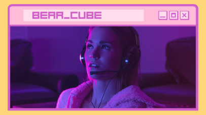 Retro-Inspired Twitch Webcam Frame Design Maker 4423l 4586