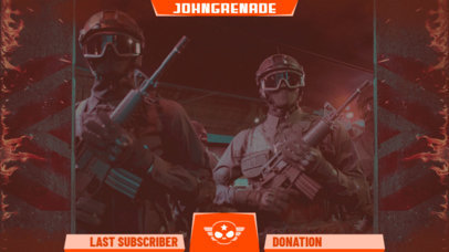 Twitch Webcam Frame Generator with a Call of Duty-Inspired Theme Featuring a Skull Icon