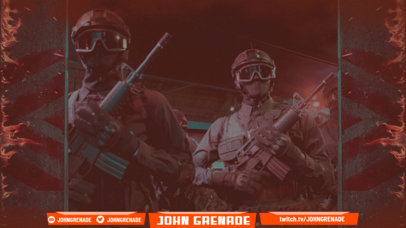 Twitch Overlay Generator with a Call of Duty-Inspired Theme Featuring Unique Fonts