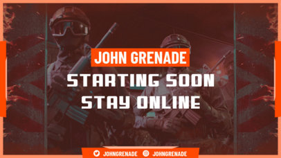 Twitch Screen Generator with a Call of Duty-Inspired Theme Featuring Elite Soldiers
