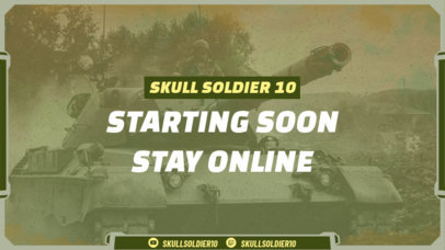 Twitch Screen Design Template with a War Theme for COD Fans