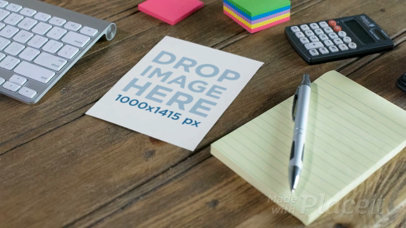 Closeup Video of a Flyer on a Desk