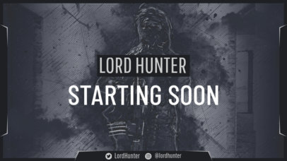 Monochromatic Twitch Screen Design Generator with a Call of Duty-Inspired Background