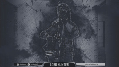 Monochromatic Twitch Overlay Design Generator with COD-Inspired Graphics