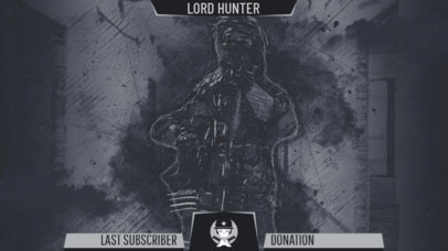 Monochromatic Twitch Webcam Frame Creator Featuring COD-Inspired Graphics 4424p-4584