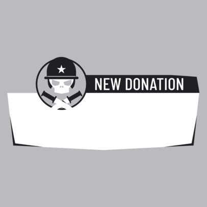 Monochromatic Stream Alert Design Generator with a Skull Graphic for COD-Inspired Channels