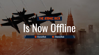 Twitch Offline Banner Creator for COD Fans Featuring Warplanes in the Background