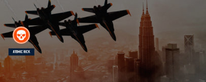 COD-Inspired Twitch Profile Banner Generator Featuring Warplanes in the Background