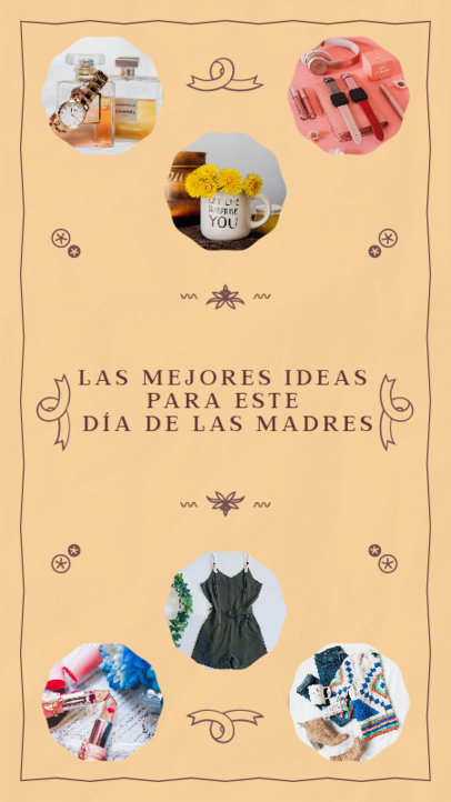 Mother's Day-Themed Instagram Story Template with Ideas of Gifts