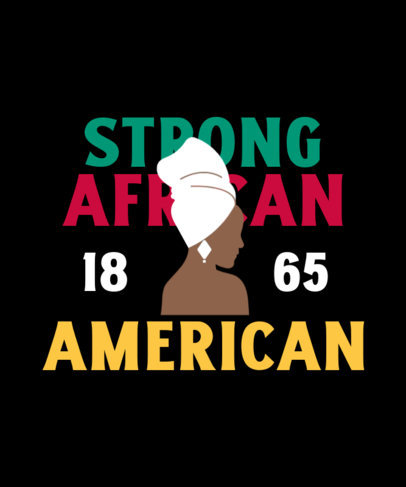 T-Shirt Design Template to Celebrate Juneteenth