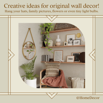 Instagram Post Maker Featuring Home Decor Tips