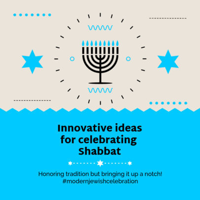 Judaism-Themed Podcast Cover Maker for an Episode About Shabbat 5093