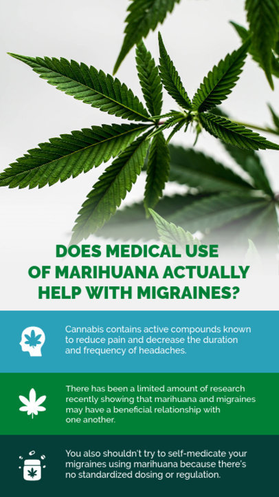 Instagram Story Template With Information About Medical Marijuana