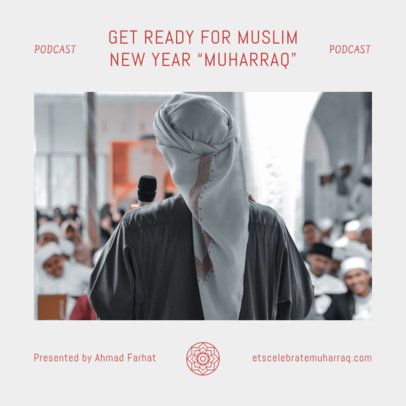 Muslim Podcast Cover Maker for an Episode About Muharraq 5090