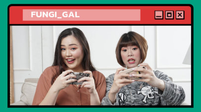 Twitch Webcam Frame Maker Featuring Retro Computer Graphics 4423q 4586