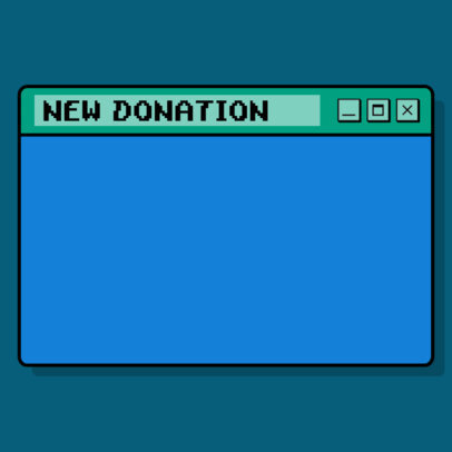 Twitch Alert Template for a Recent Donation Pop-up Message