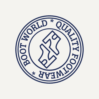 Footwear-Themed Logo Template Featuring Two Boots Graphics