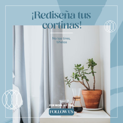 Instagram Post Generator Featuring Home Curtain Redesign Tips 5096a