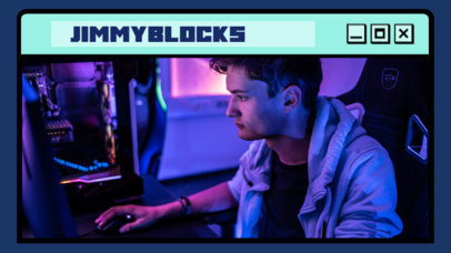 Retro Computer Tab-Style Twitch Webcam Frame Design Template 4423p 4586