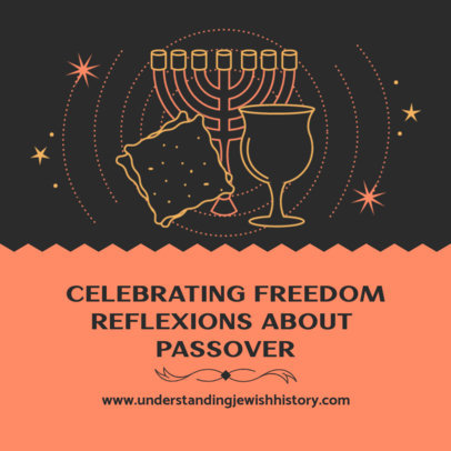 Podcast Cover Creator for a Jewish Show Featuring Passover Symbol Graphics 5092b