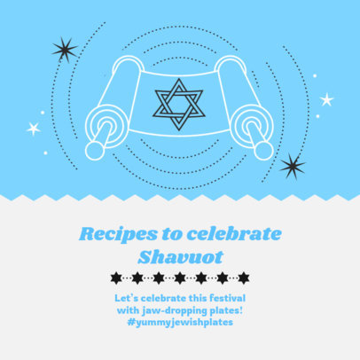 Jewish Podcast Cover Template for a Show About Shavuot 5092c