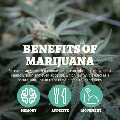 Instagram Post Maker to Share Information on the Benefits of Cannabis
