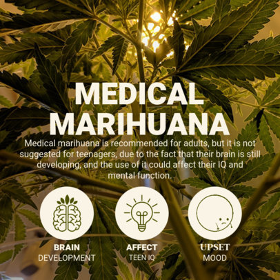 Instagram Post Generator for a FAQ Infographic About Medical Cannabis