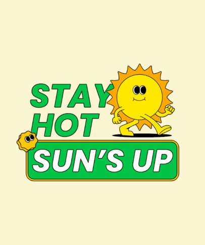 T-Shirt Design Maker Featuring Retro Cartoon Characters with Quotes