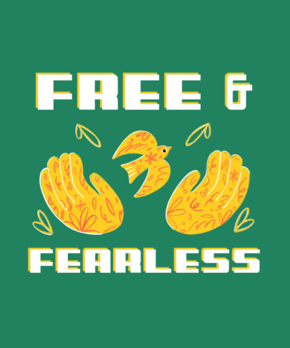 T-Shirt Design Maker Featuring Colorful Graphics for a Juneteenth Celebration