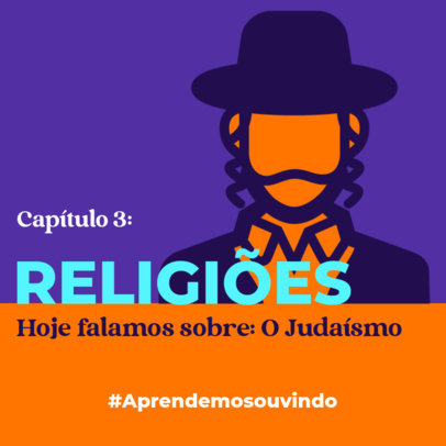 Religious Podcast Cover Creator About Jewish Traditions 5095d