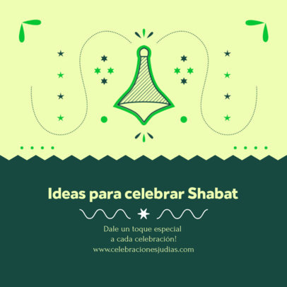 Jewish Podcast Cover Template for a Special Episode About Shabbat 5093c