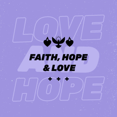 Christian-Themed Instagram Post Template Featuring a Faith Quote