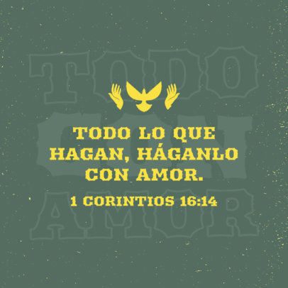 Modern Instagram Post Creator with a Biblical Verse Featuring Christian Symbols