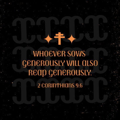 Instagram Post Template Featuring a Biblical Passage and a Modern Style