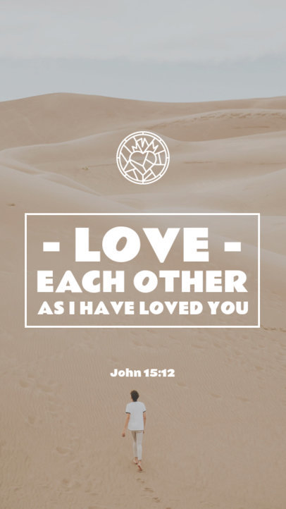 Modern Aesthetic Instagram Story Template Featuring a Verse from the Bible