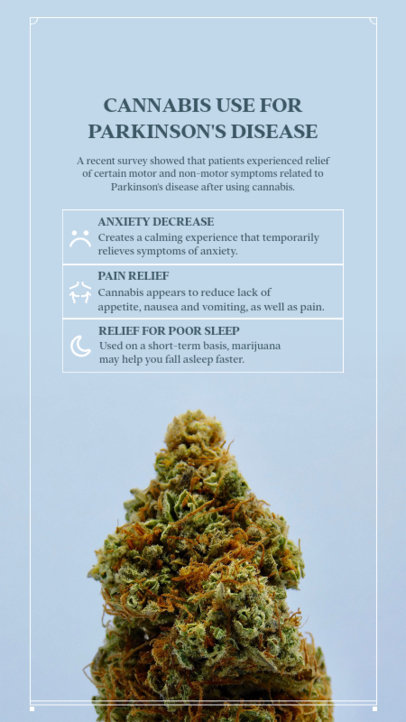 Instagram Story Maker with an Infographic About Cannabis Benefits